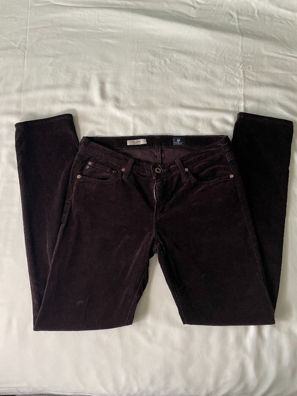 AG Adriano Goldschmied The Stilt Corduroy Pants Brown 29R USA